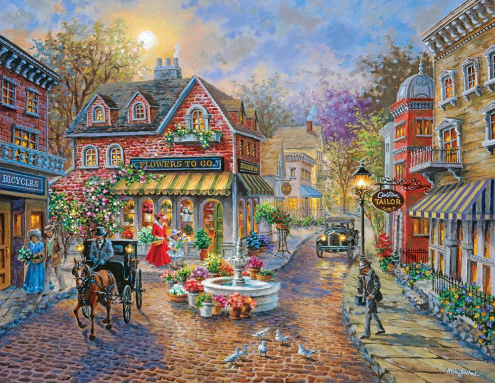 Cobblestone Village - 350pc Jigsaw Puzzle by Springbok