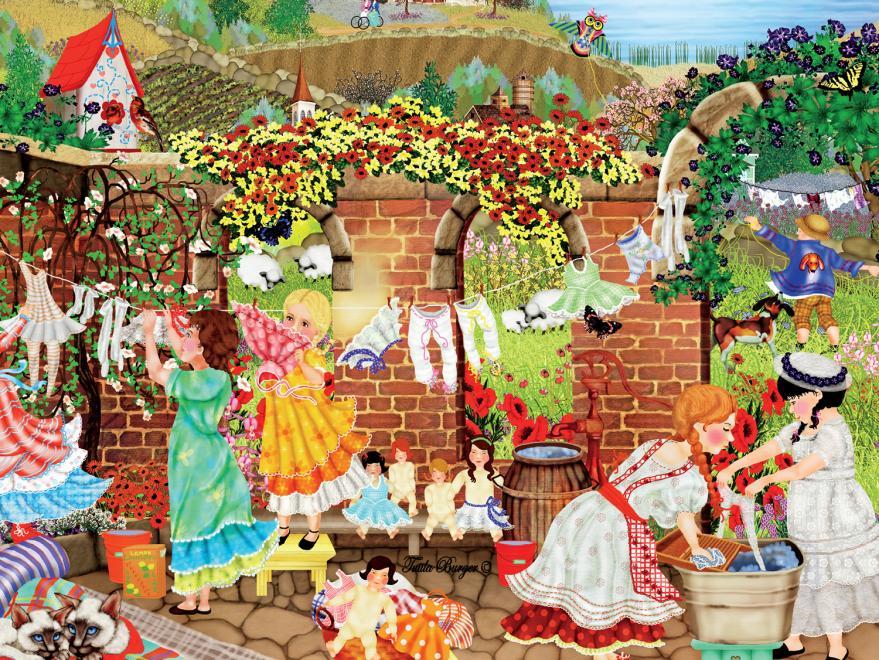 Tuula: Courtyard Wash - 750pc Jigsaw Puzzle by Ceaco