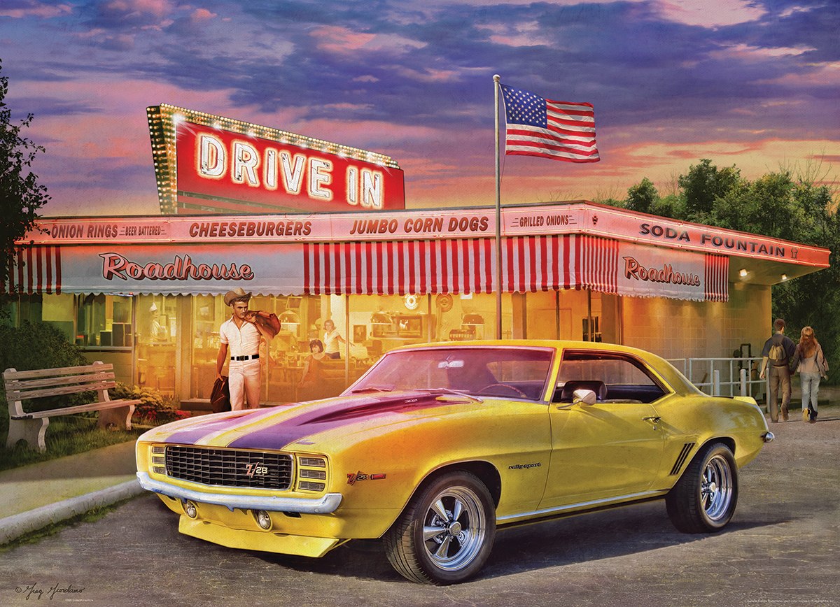 Daytona Yellow Zeta - 1000pc Jigsaw Puzzle by Eurographics