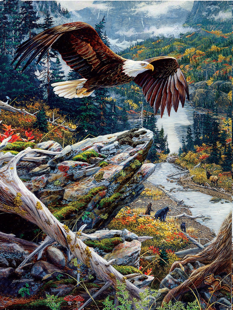 Mountain Flight - 1000pc Jigsaw Puzzle by Sunsout