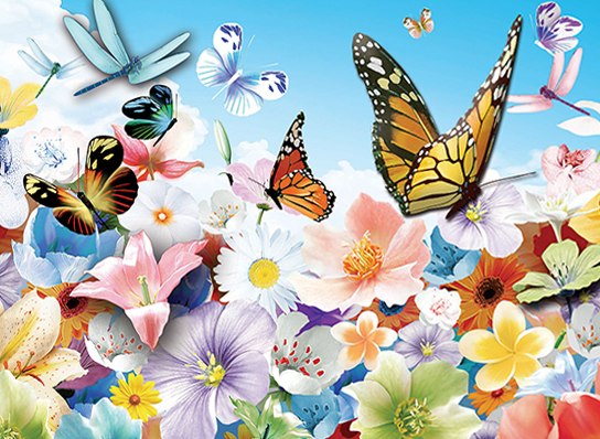 3D Puzzle: Flowers - 100pc Lenticular Jigsaw Puzzle  			  					NEW