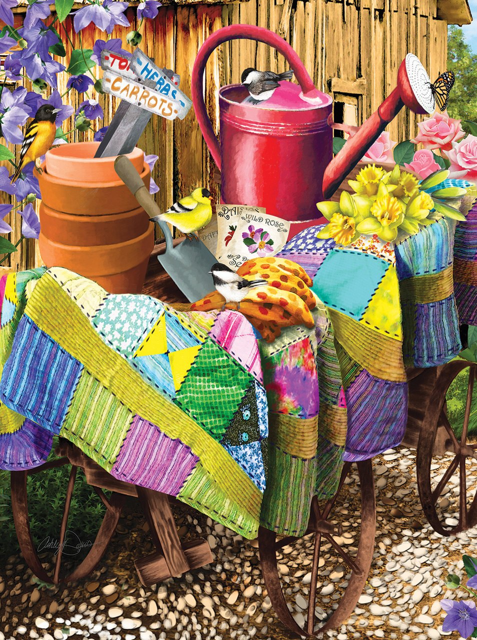 Gardening Birds - 1000pc Jigsaw Puzzle by SunsOut