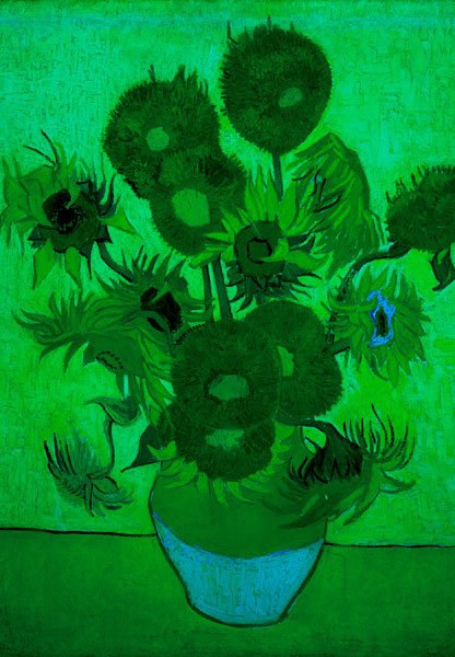 Vase of Sunflowers - 300pc Glow in the Dark Jigsaw Puzzle By Tomax - image 1