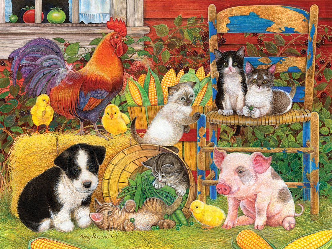 Farm Friends - 300pc Large Format Jigsaw Puzzle by SunsOut