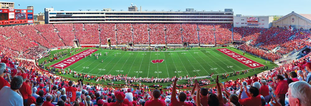 University of Wisconsin: Home of the Fifth Quarter - 1000pc Panoramic Jigsaw Puzzle by Masterpieces