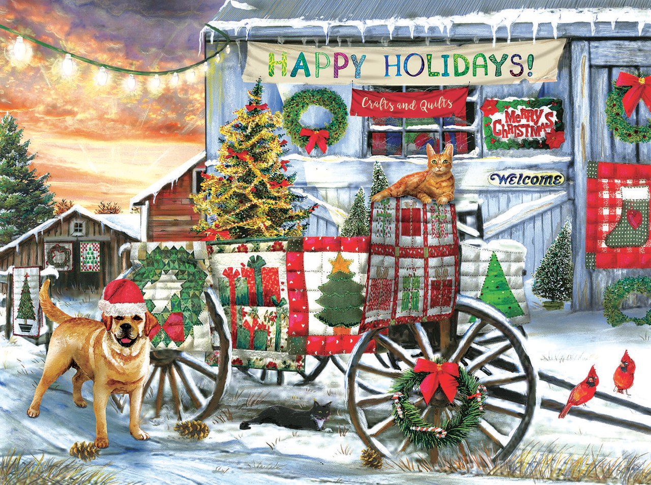 Holiday Wagon - 1000pc Jigsaw Puzzle By Sunsout  			  					NEW