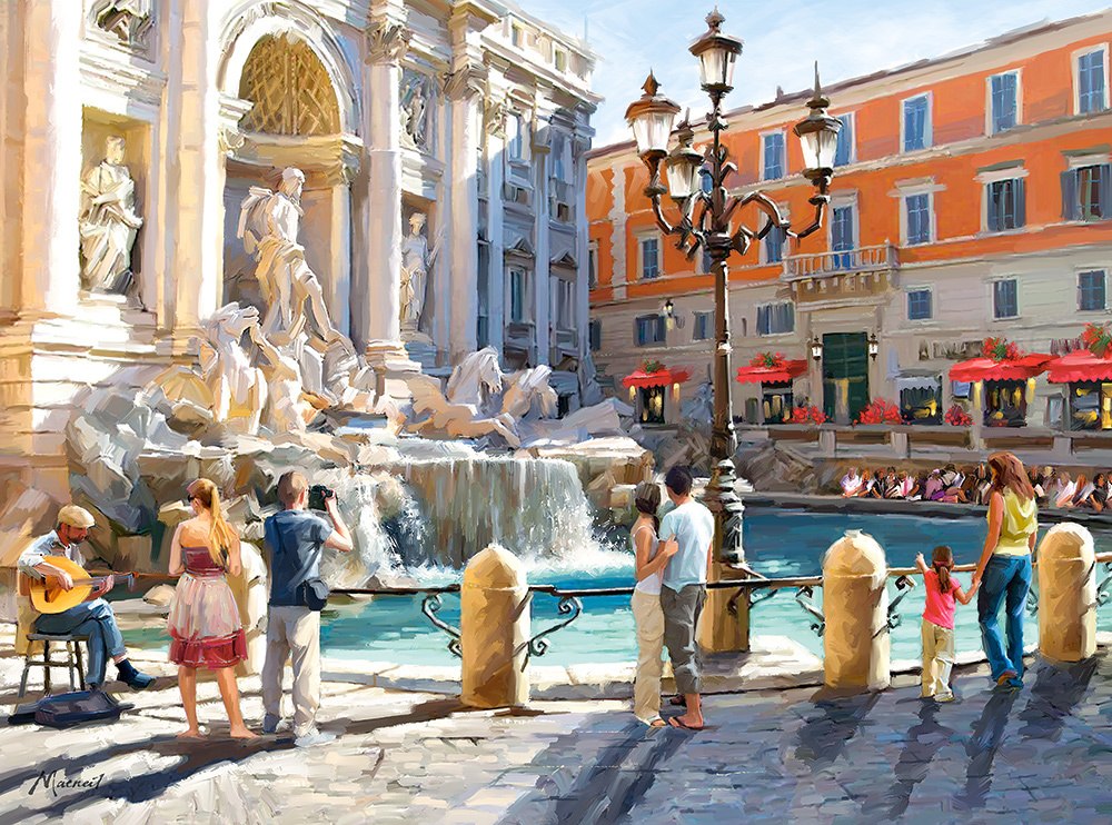 The Trevi Fountain - 3000pc By Castorland