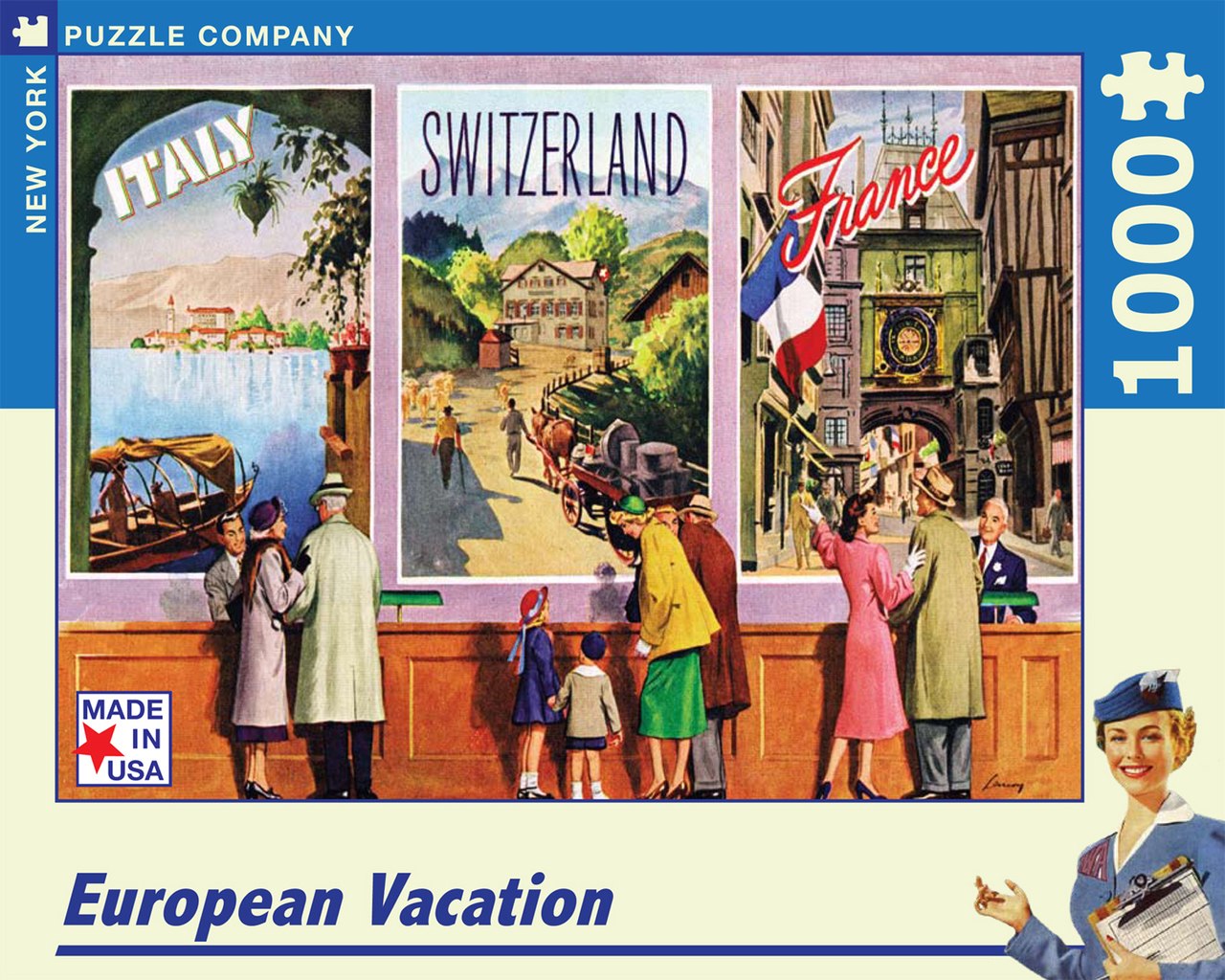 European Vacation - 1000pc Jigsaw Puzzle by New York Puzzle Company