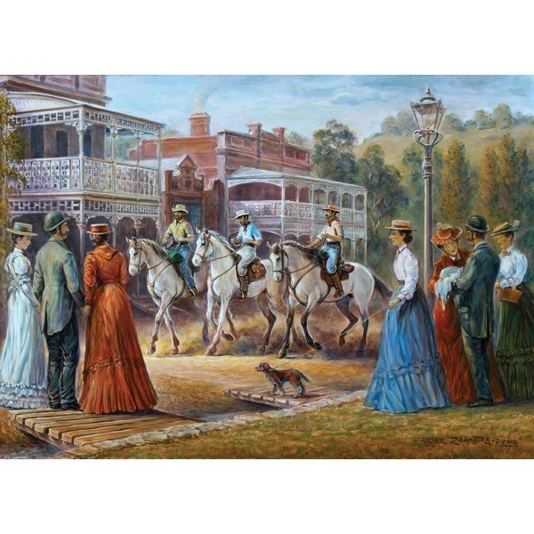 Redgum Ranges: Home from Muster - 1000pc Jigsaw Puzzle by Holdson  			  					NEW