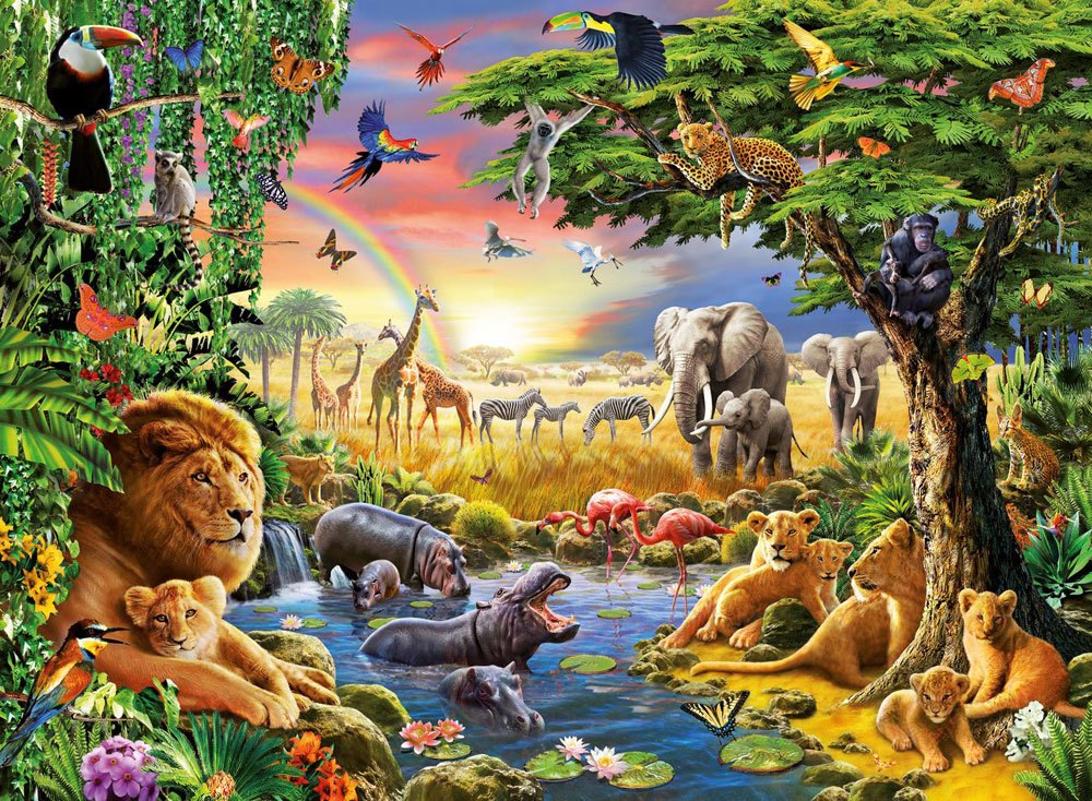 Evening at the Waterhole - 300pc Jigsaw Puzzle By Ravensburger
