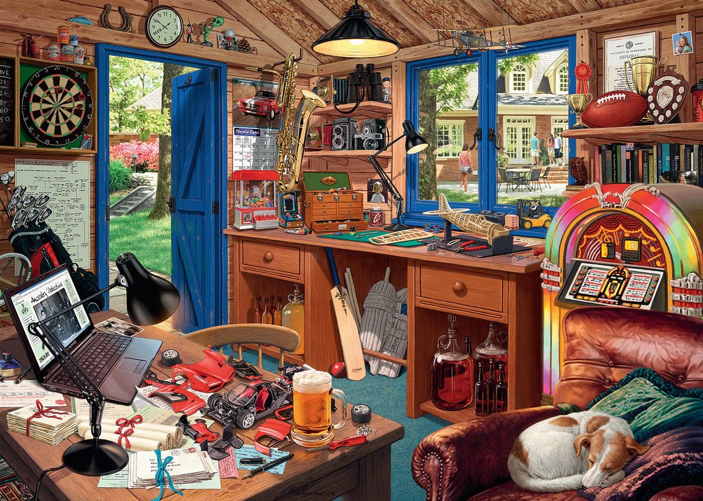 The Man Cave - 1000pc Jigsaw Puzzle By Ravensburger