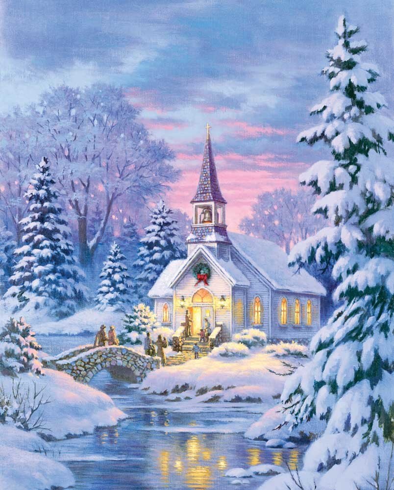 Village Chapel - 1000pc Jigsaw Puzzle by Springbok