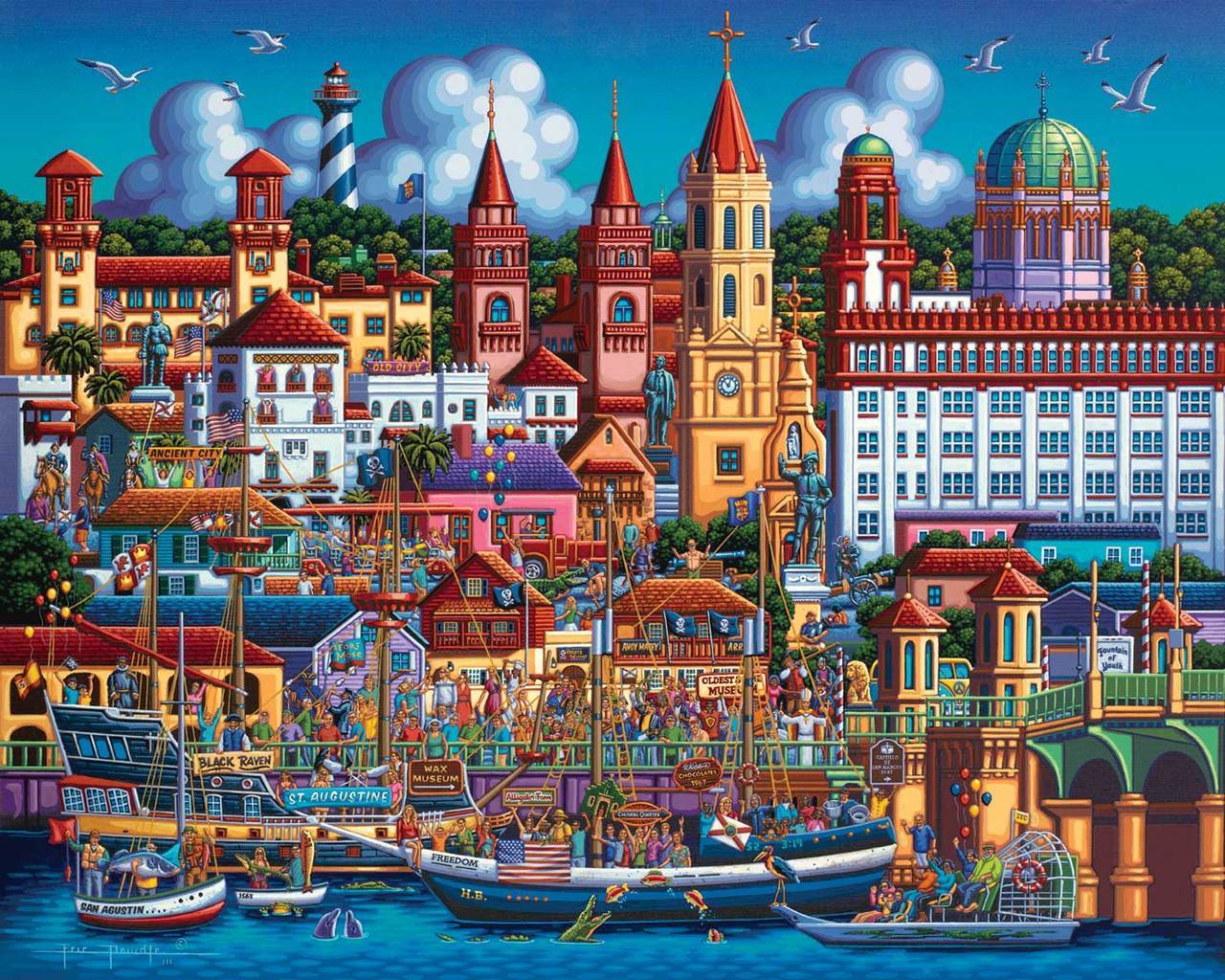 St. Augustine - 500pc Jigsaw Puzzle by Dowdle  			  					NEW