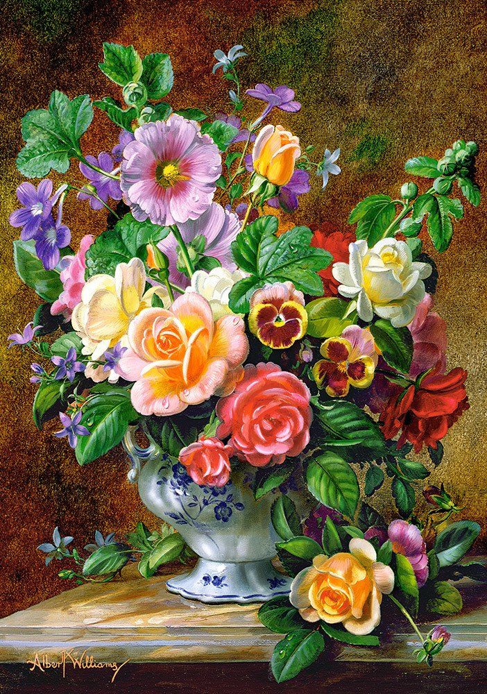 Flowers in a Vase - 500pc Jigsaw Puzzle by Castorland  			  					NEW