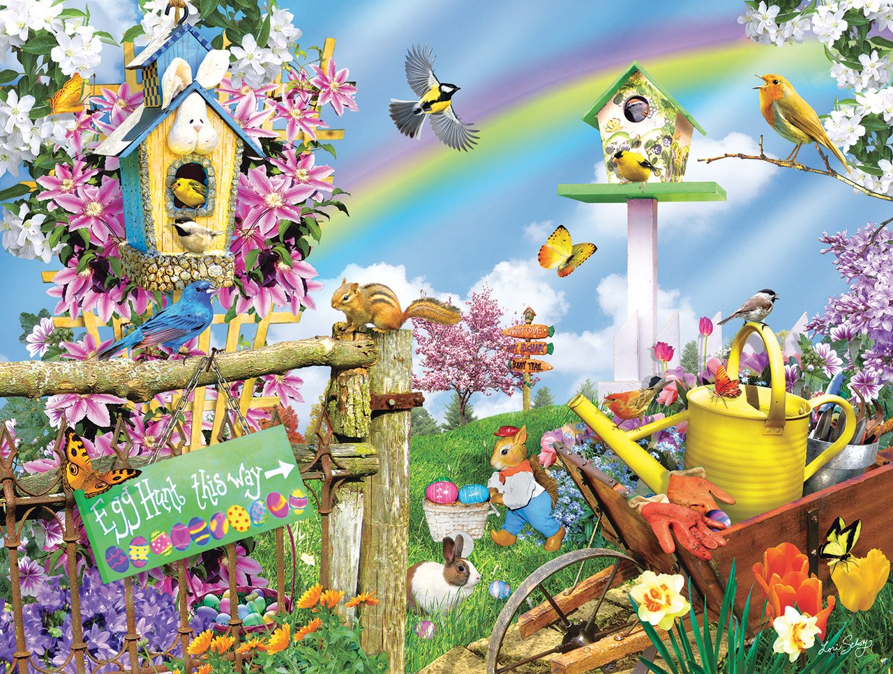 Spring Egg Hunt - 500pc Jigsaw Puzzle By Sunsout  			  					NEW
