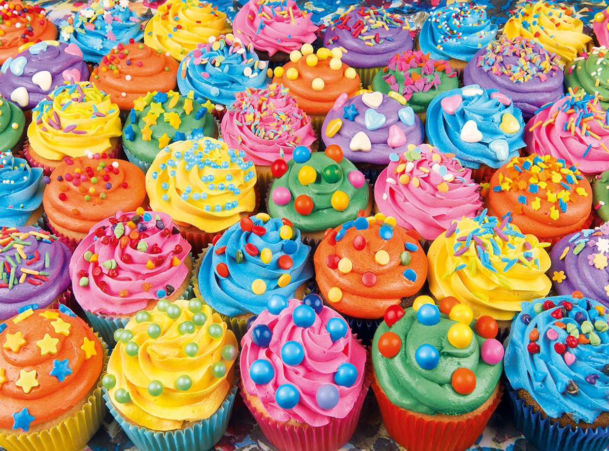 Colorful Cupcakes - 500pc Jigsaw Puzzle by Clementoni  			  					NEW
