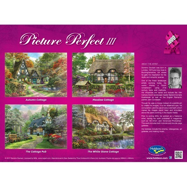 Picture Perfect III: Autumn Cottage - 1000pc Jigsaw Puzzle by Holdson  			  					NEW - image 2
