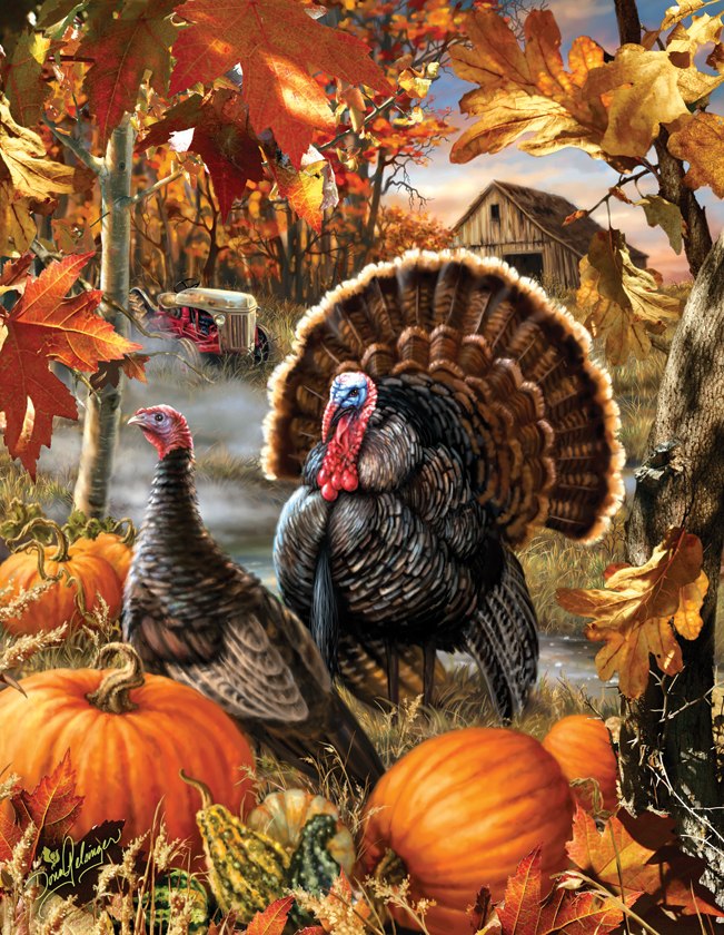 Gobbler Farms - 1000pc Large Format Jigsaw Puzzle By Sunsout
