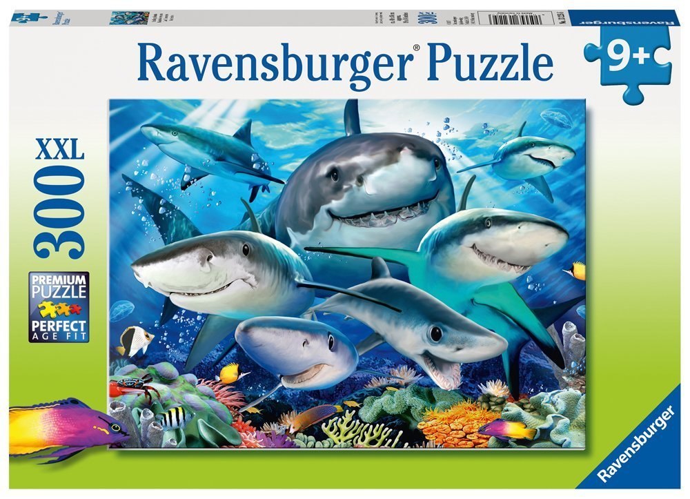 Smiling Sharks - 300pc Jigsaw Puzzle by Ravensburger - image 1