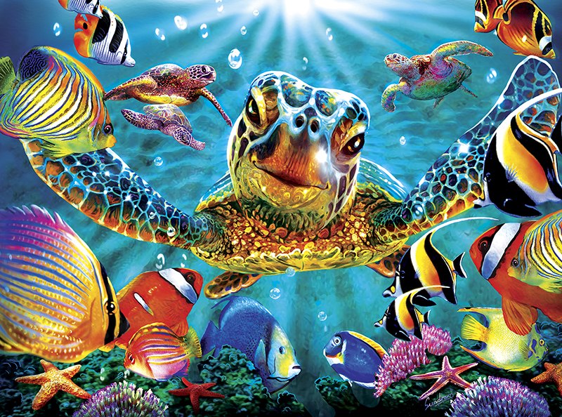 Marine Color: Tiny Bubbles - 1000pc Jigsaw Puzzle by Buffalo Games  			  					NEW