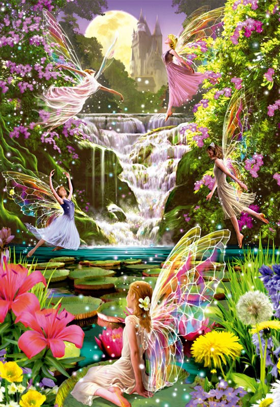 Waterfall Fairies - 500pc Jigsaw Puzzle By Educa