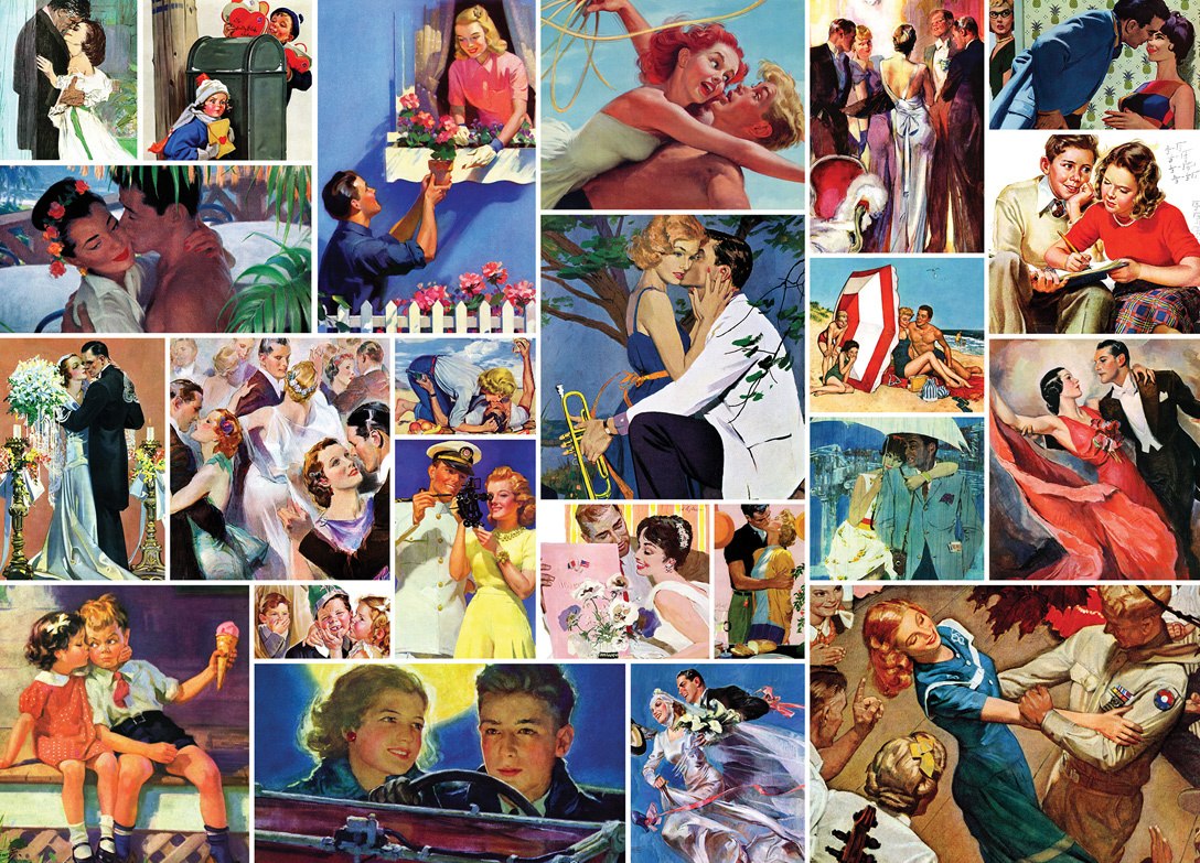 Saturday Evening Post: Romance Collage - 1000pc Jigsaw Puzzle by Masterpieces
