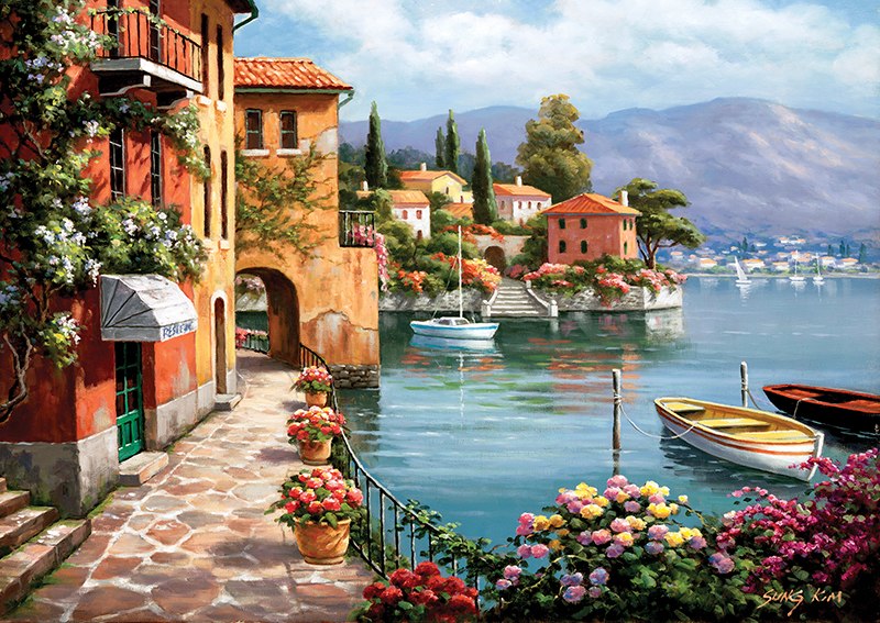 Vila de Lago - 1500pc Jigsaw Puzzle by Anatolian