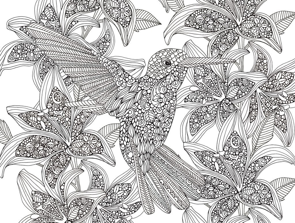 Hummingbirds-2 Sided Coloring Puzzle - 300pc Jigsaw Puzzle By White Mountain
