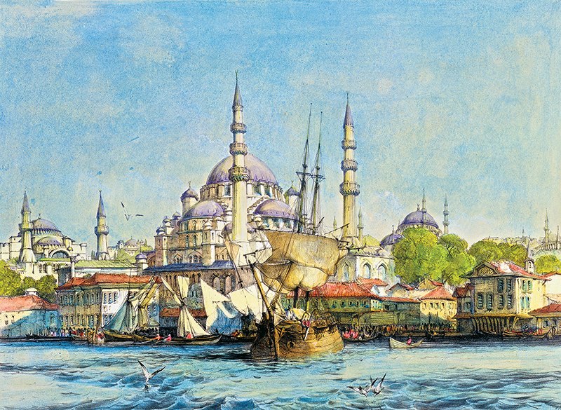 Yeni Jami and St. Sophia - 1000pc Jigsaw Puzzle by Anatolian