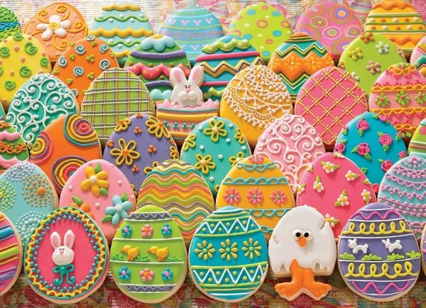 Easter Eggs - 1000pc Jigsaw Puzzle by Cobble Hill