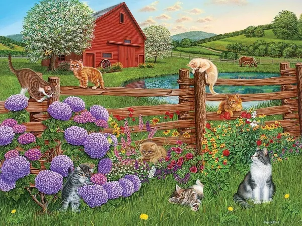 Farm Cats - 275pc Easy Handling Puzzle by Cobble Hill