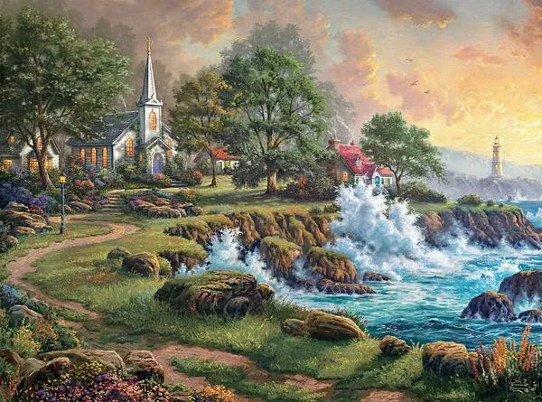 Thomas Kinkade: Seaside Haven - 1000pc Jigsaw Puzzle by Ceaco