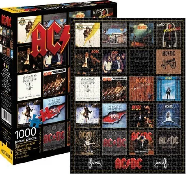 AC/DC Discography - 1000pc Jigsaw Puzzle by Aquarius