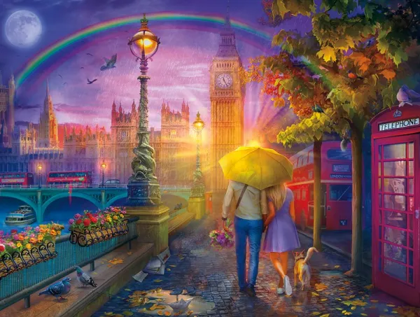 Cities In Color: London Rain - 750pc Jigsaw Puzzle by Buffalo Games