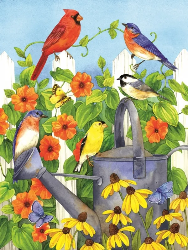 Picket Fence Perchers - 500pc Jigsaw Puzzle By Sunsout
