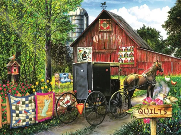 Amish Quilt Sale - 1000pc Jigsaw Puzzle By Sunsout