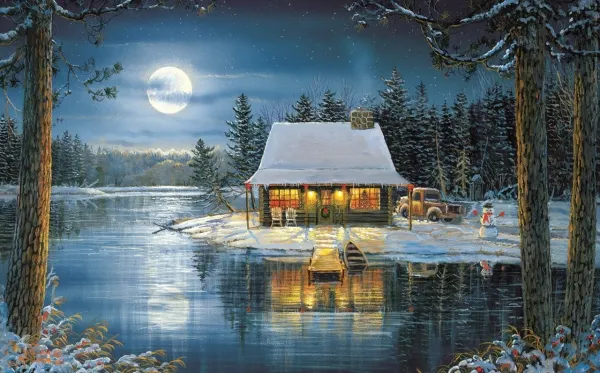 Reflections on the Lake - 550pc Jigsaw Puzzle By Sunsout