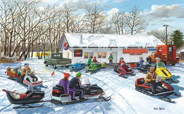 Red Lake Rendevous - 300pc Jigsaw Puzzle By Sunsout