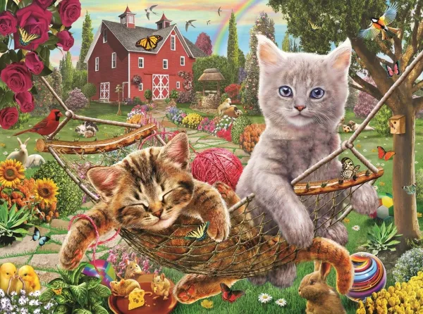 Cats on the Farm - 300pc Jigsaw Puzzle By Sunsout