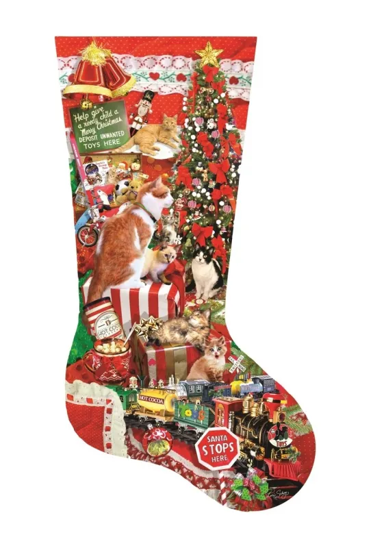 Kitty Stocking - 1000pc Jigsaw Puzzle By Sunsout
