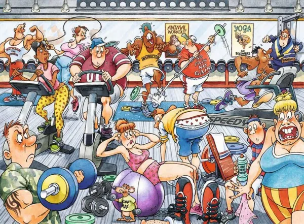 WASGIJ: Original 28, Dropping the Weight! - 1000pc Jigsaw Puzzle By Jumbo