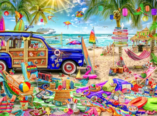 Beach Vacation - 1000pc Jigsaw Puzzle By Buffalo Games