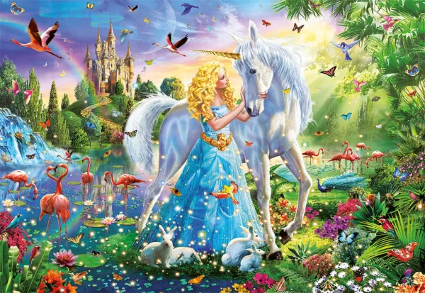 The Princess and the Unicorn - 1000pc Jigsaw Puzzle by Educa