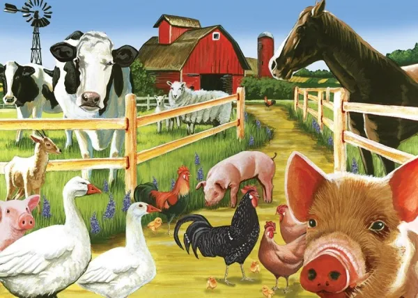 Farmyard Welcome - 35pc Tray Puzzle by Cobble Hill