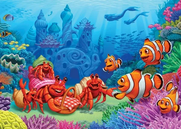Clownfish Gathering - 35pc Tray Puzzle by Cobble Hill