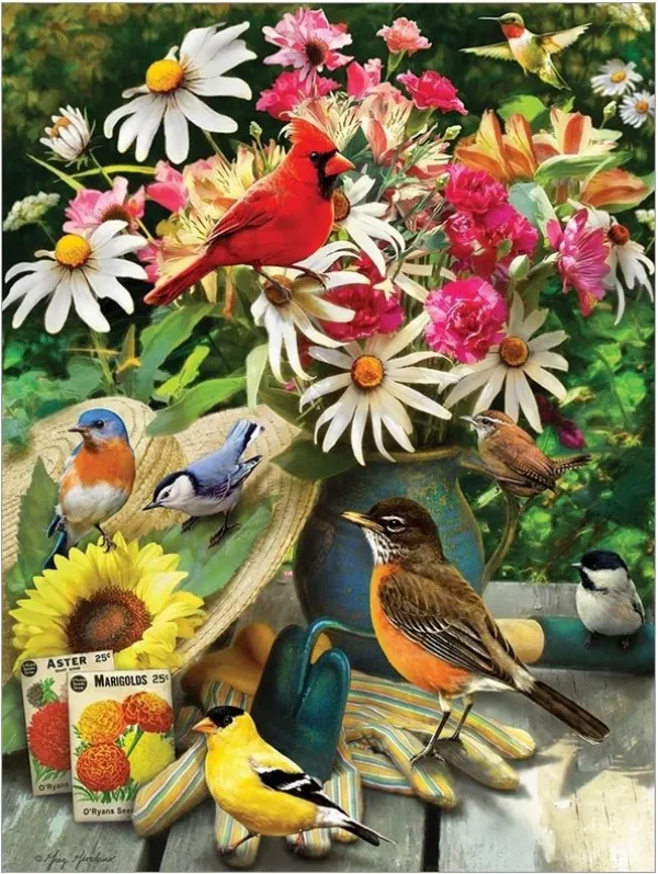 Garden Birds - 500pc Jigsaw Puzzle by Cobble Hill