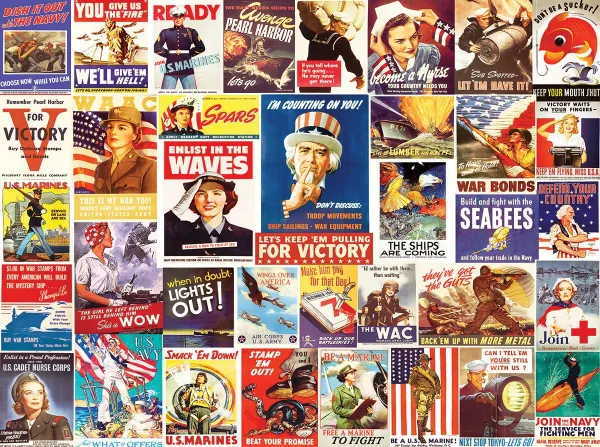 WWII Posters - 550pc Jigsaw Puzzle By White Mountain