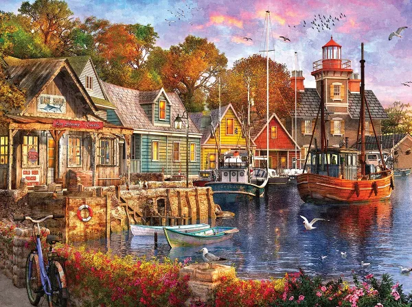 Harbor Evening - 1000pc Jigsaw Puzzle By White Mountain