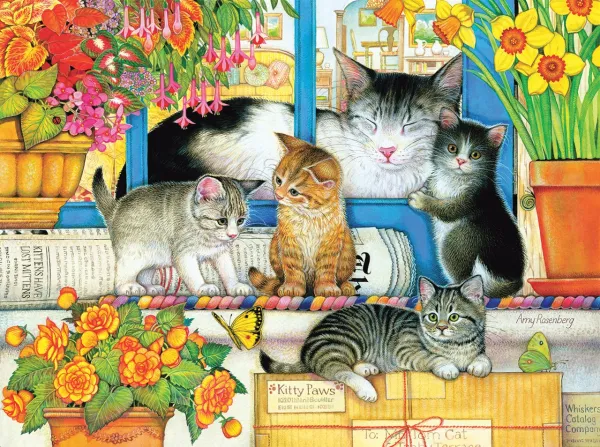 Welcome Mat Kittens - 500pc Jigsaw Puzzle by SunsOut
