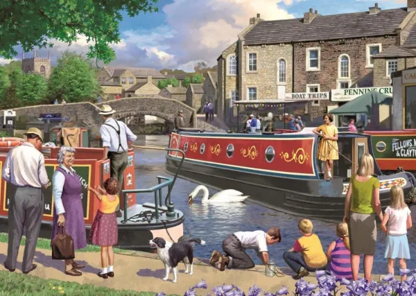 Sunday on the Canal - 1000pc Jigsaw Puzzle By Falcon